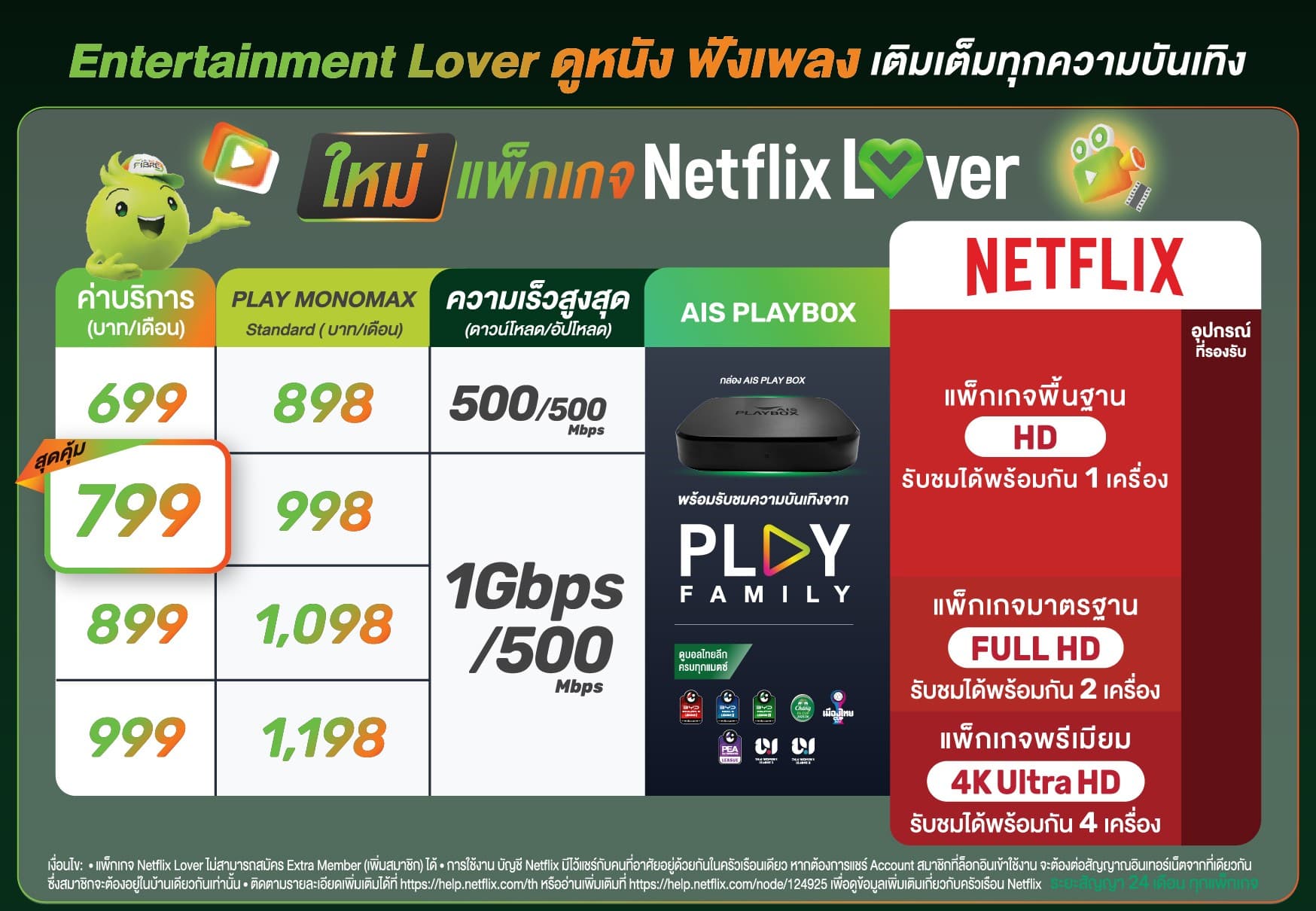 แพ็กเกจ Netflix Lover